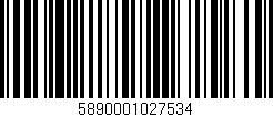 Código de barras (EAN, GTIN, SKU, ISBN): '5890001027534'