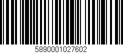 Código de barras (EAN, GTIN, SKU, ISBN): '5890001027602'