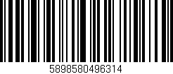 Código de barras (EAN, GTIN, SKU, ISBN): '5898580496314'
