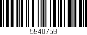 Código de barras (EAN, GTIN, SKU, ISBN): '5940759'