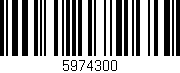Código de barras (EAN, GTIN, SKU, ISBN): '5974300'
