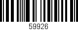 Código de barras (EAN, GTIN, SKU, ISBN): '59926'