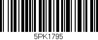 Código de barras (EAN, GTIN, SKU, ISBN): '5PK1795'