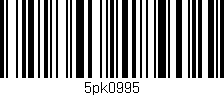 Código de barras (EAN, GTIN, SKU, ISBN): '5pk0995'