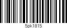 Código de barras (EAN, GTIN, SKU, ISBN): '5pk1815'