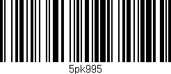 Código de barras (EAN, GTIN, SKU, ISBN): '5pk995'
