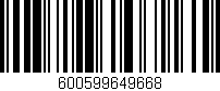Código de barras (EAN, GTIN, SKU, ISBN): '600599649668'