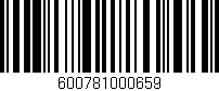 Código de barras (EAN, GTIN, SKU, ISBN): '600781000659'