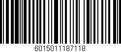 Código de barras (EAN, GTIN, SKU, ISBN): '6015011187118'