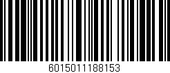 Código de barras (EAN, GTIN, SKU, ISBN): '6015011188153'