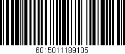 Código de barras (EAN, GTIN, SKU, ISBN): '6015011189105'