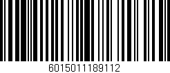 Código de barras (EAN, GTIN, SKU, ISBN): '6015011189112'