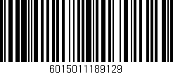 Código de barras (EAN, GTIN, SKU, ISBN): '6015011189129'