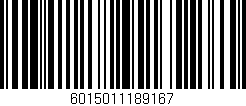 Código de barras (EAN, GTIN, SKU, ISBN): '6015011189167'