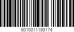 Código de barras (EAN, GTIN, SKU, ISBN): '6015011189174'