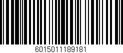 Código de barras (EAN, GTIN, SKU, ISBN): '6015011189181'
