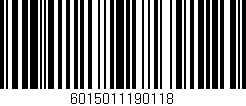 Código de barras (EAN, GTIN, SKU, ISBN): '6015011190118'