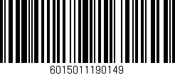 Código de barras (EAN, GTIN, SKU, ISBN): '6015011190149'