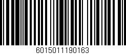 Código de barras (EAN, GTIN, SKU, ISBN): '6015011190163'