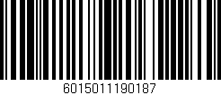 Código de barras (EAN, GTIN, SKU, ISBN): '6015011190187'