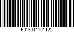 Código de barras (EAN, GTIN, SKU, ISBN): '6015011191122'