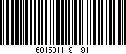 Código de barras (EAN, GTIN, SKU, ISBN): '6015011191191'