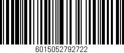 Código de barras (EAN, GTIN, SKU, ISBN): '6015052792722'