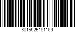 Código de barras (EAN, GTIN, SKU, ISBN): '6015925191188'