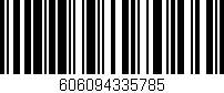 Código de barras (EAN, GTIN, SKU, ISBN): '606094335785'