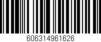 Código de barras (EAN, GTIN, SKU, ISBN): '606314961626'