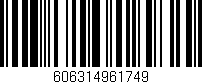 Código de barras (EAN, GTIN, SKU, ISBN): '606314961749'