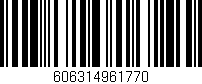 Código de barras (EAN, GTIN, SKU, ISBN): '606314961770'