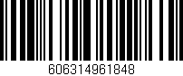 Código de barras (EAN, GTIN, SKU, ISBN): '606314961848'