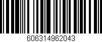 Código de barras (EAN, GTIN, SKU, ISBN): '606314962043'