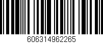 Código de barras (EAN, GTIN, SKU, ISBN): '606314962265'