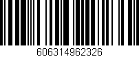 Código de barras (EAN, GTIN, SKU, ISBN): '606314962326'