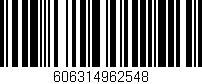 Código de barras (EAN, GTIN, SKU, ISBN): '606314962548'