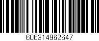 Código de barras (EAN, GTIN, SKU, ISBN): '606314962647'