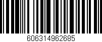 Código de barras (EAN, GTIN, SKU, ISBN): '606314962685'