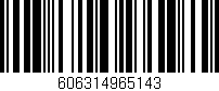 Código de barras (EAN, GTIN, SKU, ISBN): '606314965143'