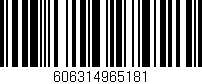 Código de barras (EAN, GTIN, SKU, ISBN): '606314965181'