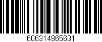 Código de barras (EAN, GTIN, SKU, ISBN): '606314965631'