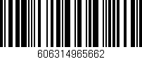 Código de barras (EAN, GTIN, SKU, ISBN): '606314965662'