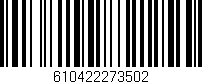 Código de barras (EAN, GTIN, SKU, ISBN): '610422273502'