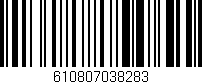 Código de barras (EAN, GTIN, SKU, ISBN): '610807038283'