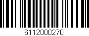Código de barras (EAN, GTIN, SKU, ISBN): '6112000270'