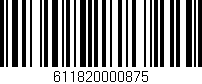 Código de barras (EAN, GTIN, SKU, ISBN): '611820000875'