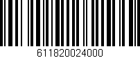 Código de barras (EAN, GTIN, SKU, ISBN): '611820024000'