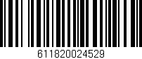 Código de barras (EAN, GTIN, SKU, ISBN): '611820024529'