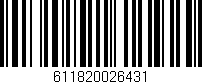 Código de barras (EAN, GTIN, SKU, ISBN): '611820026431'